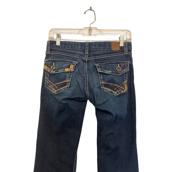 BKE Stella Stretch Womens Jeans Size 27 Bootcut Dark Wash Denim Blue Made In Mex - Picture 7 of 8